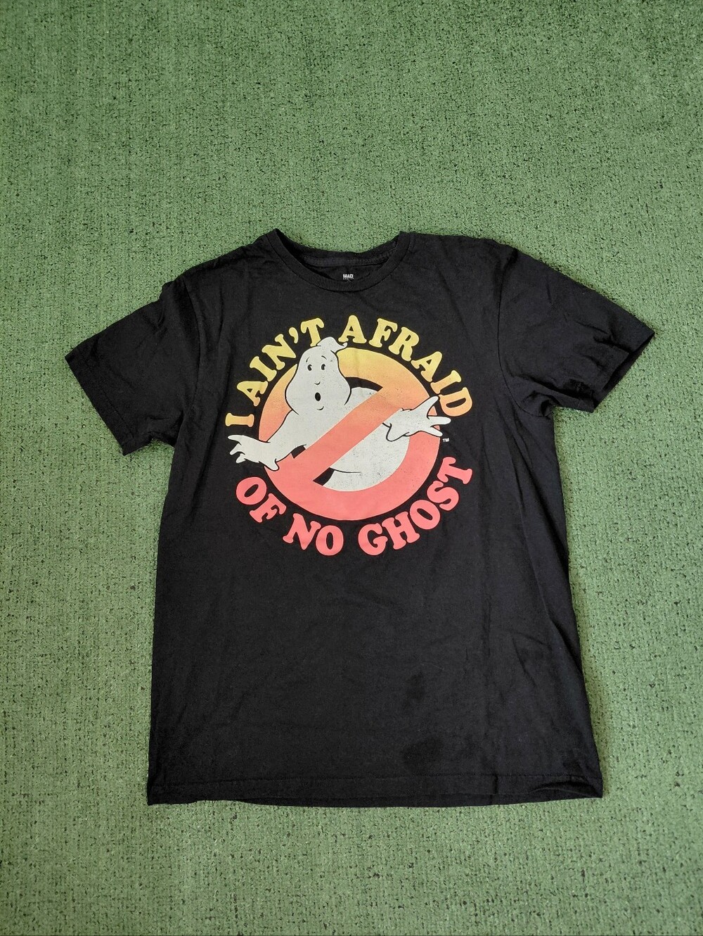 I Ain't Afraid Of No Ghosts Ghostbusters Movie Logo Black T Shirt Sz Medium